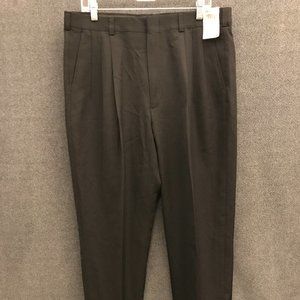 Haggar Cool 18 Performance No Iron Classic Fit Mens Dress Pants Black 38W x 32L